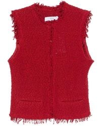 IRO - Mouwloze Top Met Franje - Lyst