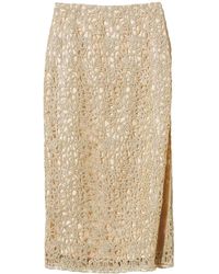 Twinset - Woven Midi Skirt - Lyst