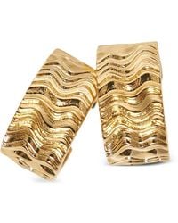 Jil Sander - Wave-Textured Hoop Earrings - Lyst