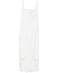 GIUSEPPE DI MORABITO - Broderie-Anglaise Scalloped Maxi Dress - Lyst