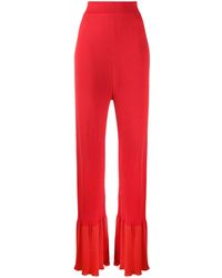 Stella McCartney - Rib-Knit Long-Length Trousers - Lyst