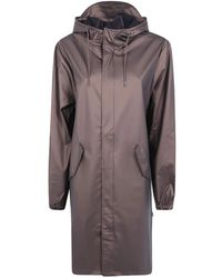 Rains - Hooded Fishtail Coat - Lyst