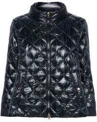 Herno - Diamond-quilted Zipped Jacket - Lyst