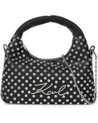 KARL LAGERFELD - K/Soiree Mini Studded Top Handle Bag - Lyst