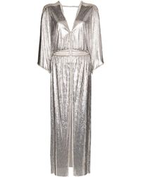 Paco Rabanne Jurk Met Split - Metallic