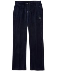 Juicy Couture - Taurus Diamanté-Embellished Velour Track Pants - Lyst