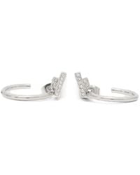 Trussardi - Embellished Hoop Earrings - Lyst