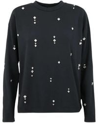 Des Phemmes - Crystal-Embellished Long-Sleeve T-Shirt - Lyst