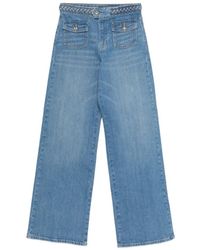 Maje - Braided-Detail Flared Jeans - Lyst