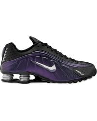 Nike - Shox R4 Logo Perforated Sneakers - Lyst