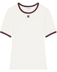 Courreges - Signature T-Shirt Met Korte Mouwen - Lyst