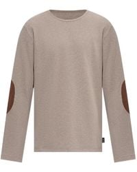MM6 by Maison Margiela - Elbow-Patch Ribbed-Knit Sweater - Lyst