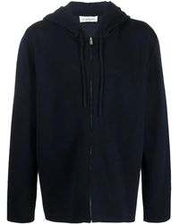 Lanvin - Logo-Embroidered Knit Wool-Blend Hoodie - Lyst