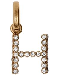 Burberry Crystal 'h' Alphabet Charm - Metallic