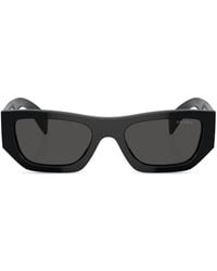 Prada - Logo-lettering Geometric Sunglasses - Lyst