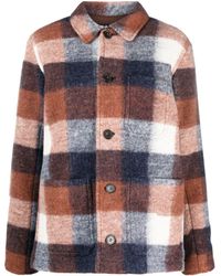 A.P.C. - Check-pattern Shirt Jacket - Lyst