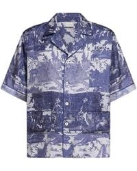Pierre Louis Mascia - Chemise Imprimée Aloe À Manches Courtes - Lyst