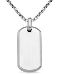 David Yurman - Sterling Chevron Tag (35Mm) - Lyst