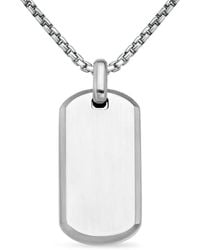 David Yurman - Sterling Chevron Tag (35Mm) - Lyst