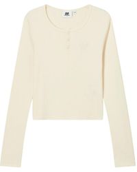 Chocoolate - Henley-Neck Ribbed T-Shirt - Lyst