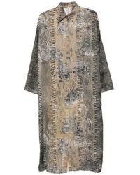 Antonio Marras - Robe Longue Rayée À Fleurs - Lyst