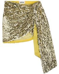 Area - Jupe Portefeuille À Sequins - Lyst