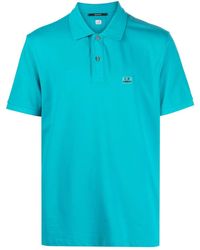 C.P. Company - Embroidered-logo Detail Polo Shirt - Lyst