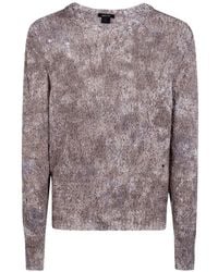 Avant Toi - Distressed Knitted Sweater - Lyst