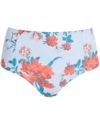 Erdem - Bas De Bikini Taille Haute À Fleurs - Lyst
