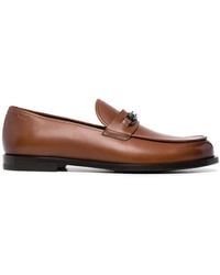 Bally - Logo-Plaque Leather Loafers - Lyst
