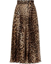 Dolce & Gabbana - Dolce & Gabbana Leopard Print Skirt Clothing - Lyst
