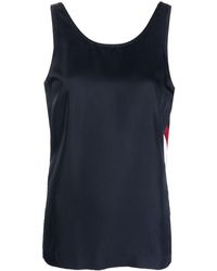 Tommy Hilfiger - Logo-tape Detail Sleeveless Top - Lyst