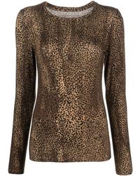 Majestic Filatures - Leopard-print Long-sleeve T-shirt - Lyst
