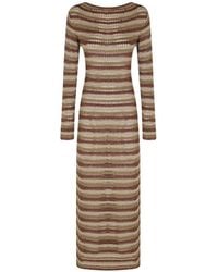 MC2 Saint Barth - Robyn Open-Back Striped Midi Dress - Lyst