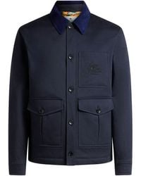 Etro - Logo-Embroidered Jacket - Lyst