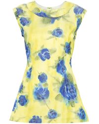 Marni - Taffeta Top Met Bloemenprint - Lyst
