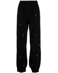 Barrie - Floral-Embroidery Cashmere Trousers - Lyst
