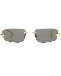 Cartier - Lunettes De Soleil À Monture Géométrique - Lyst