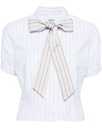 Thom Browne - Bow-detail Silk-blend Shirt - Lyst