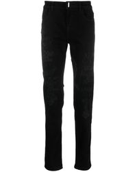 Givenchy - Halbhohe Straight-Leg-Jeans - Lyst