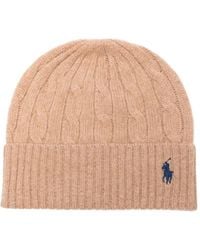 Polo Ralph Lauren - Cable-Knit Wool And Cashmere Beanie Accessories - Lyst