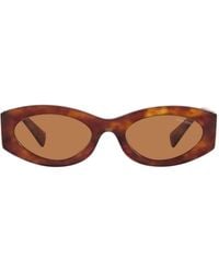 Miu Miu - Oval-Frame Sunglasses - Lyst