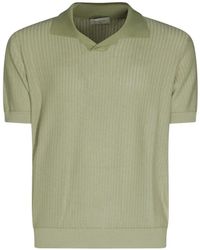Piacenza Cashmere - Ribbed-Knit Polo Shirt - Lyst