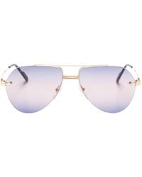 Cartier - Première De Cartier Pilot-Frame Sunglasses - Lyst