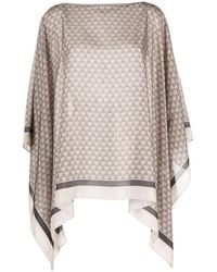 Brunello Cucinelli - Geometric-Pattern Silk Tunic - Lyst