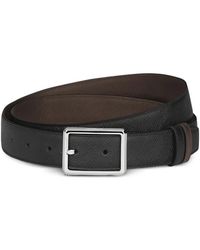 Montblanc - Ceinture Réversible En Cuir À Boucle Carrée - Lyst