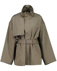 FRAME - Storm-Flap Belted Jacket - Lyst