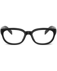 Prada - Brille Mit Logo - Lyst