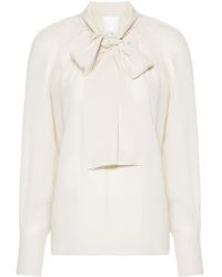 Givenchy - Blouse With Knot Collar - Lyst