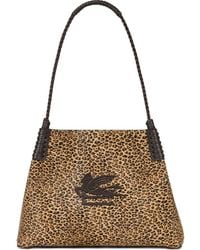 Etro - Small Libra Leopard-Print Tote Bag - Lyst